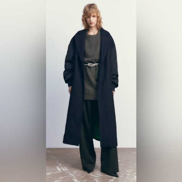 Zara Jackets & Blazers - Zara Combination Bomber Coat in Navy Blue
